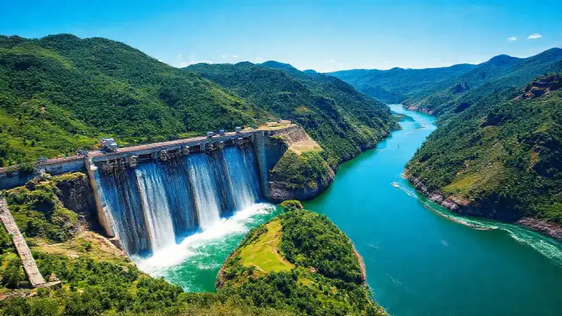 Presa hidroeléctrica genera energía sostenible en Sudamérica