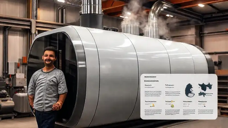 Boiler moderno: diseño limpio y eficiente