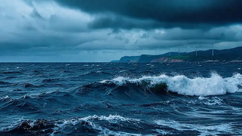 Olas turbulentas iluminan islas remotas