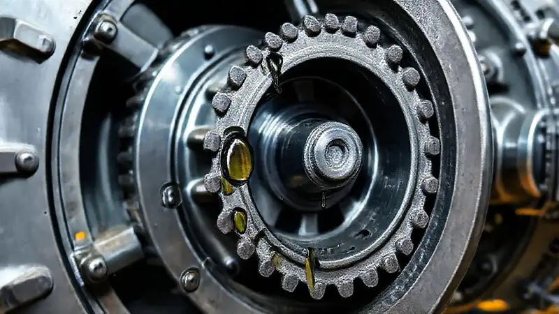 Engranajes complejos de turbina eólica en detalle