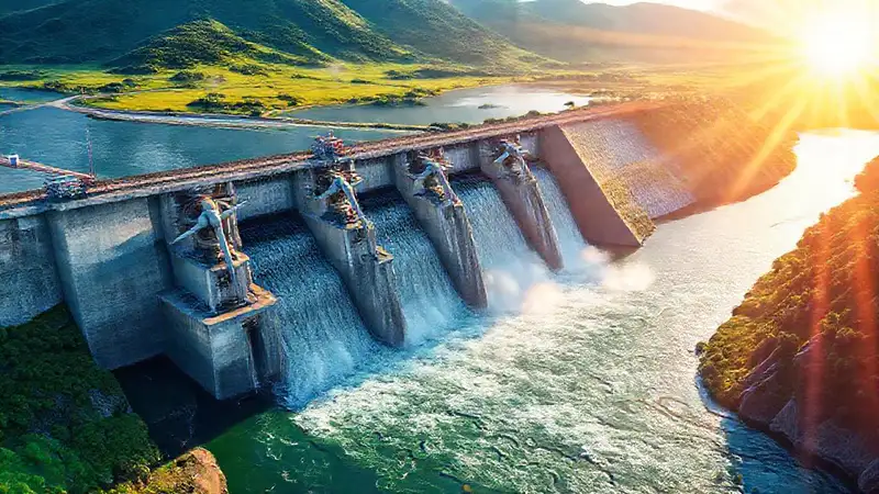 Presa hidroeléctrica: energía limpia y moderna