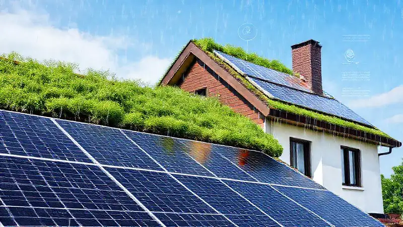 Una casa sostenible combina diseño moderno y ecológico