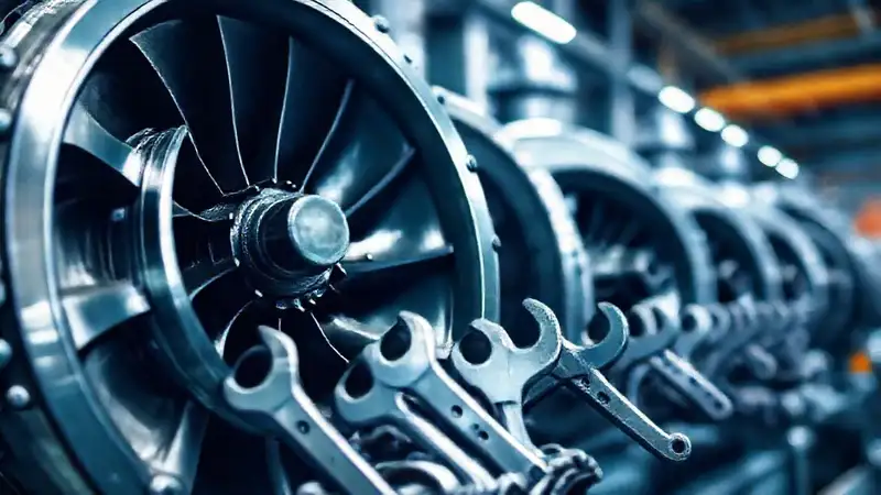 Detalles técnicos de turbinas industriales