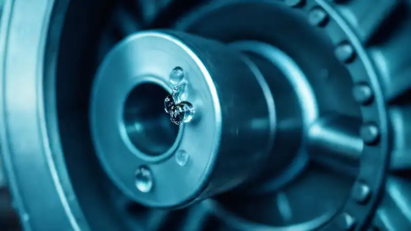 Engranaje de turbina eólica: aceite y detalle
